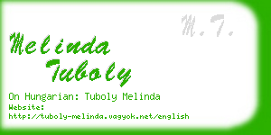 melinda tuboly business card